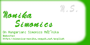 monika simonics business card